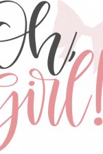 oh girl, bow, baby shower free svg file