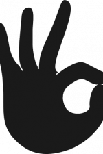 okay hand silhouette, decorative free svg file