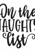 On The Naughty List Free Svg File