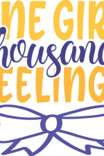 one girl thousand feelings, bow, baby girl free svg file