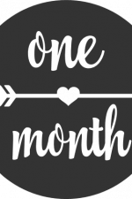 one month, baby milestone, heart with arrow free svg file