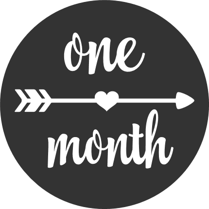 one-month-baby-milestone-heart-with-arrow-free-svg-file-SvgHeart.Com
