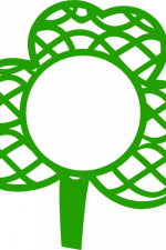 ornamental celtic clover monogram frame, st patrick's day free svg file