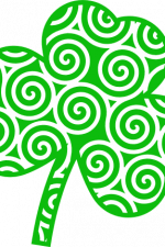 ornamental clover leaf, st patrick's day free svg file