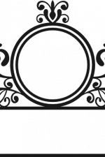 ornamental mailbox split text frame, decorative free svg file