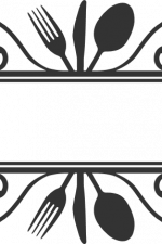 ornamental spoons split monogram frame, kitchen free svg file