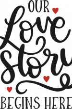 our love story begins here, wedding free svg file