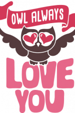 owl always love you, valentine's day free svg file