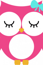 owl with bow, monogram frame, baby girl design free svg file