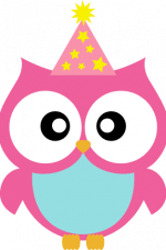 owl with hat, baby, birthday - free svg file for members