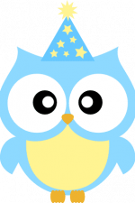 owl with hat, baby, birthday - free svg file for members
