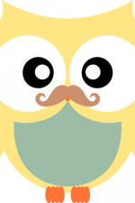 owl with moustache, baby room, decoration free svg file