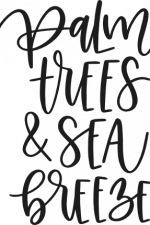 palm trees and sea breeze, summer, beach, vacation time free svg file
