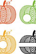 patterned pumpkin monogram frame, halloween free svg file