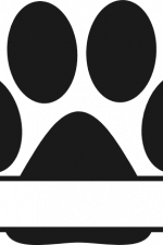 paw split text frame, dog free svg file