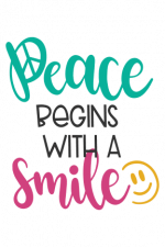 Peace Begins With A Smile, Smiley Free Svg File