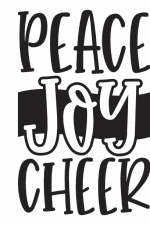 Peace Joy Cheer sign Free Svg File