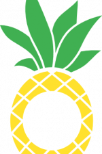 pineapple monogram frame, summer, fruit free svg file