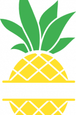 pineapple split text frame, fruit free svg file