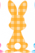 plaid bunnies, easter rabbit free svg file images