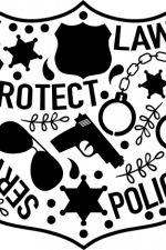 police badge, serve, protect, law - free svg file for members