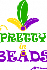 pretty in beads, fleur, mardi gras free svg file