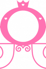 princess carriage monogram frame, girly, crown free svg file