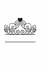 Princess Crown Split Text Frame, Queen Free Svg File