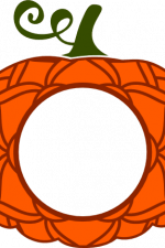 pumpkin mandala monogram frame, autumn, decoration free svg file
