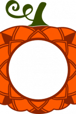 pumpkin mandala monogram frame, decorative, autumn free svg file