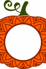 pumpkin monogram frame, autumn free svg file