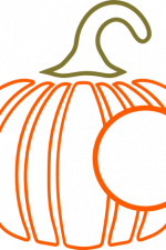 pumpkin monogram frame, fall, autumn decoration free svg file