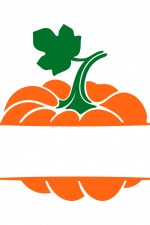Pumpkin Split Text Frame, Halloween Free Svg File