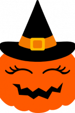pumpkin with witch hat clipart, halloween free svg file