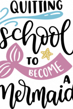 quiting school to become mermaid, beach free svg file