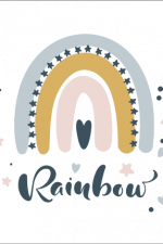 rainbow, baby boho design free svg file image