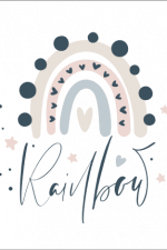 rainbow, baby boho design free svg file image
