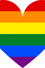 rainbow colored heart, lgbtq, gay love free svg file