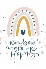 rainbow make me happy, baby boho design free svg file