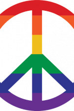 rainbow peace sign, lgbt pride free svg file