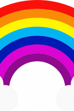 rainbow with clouds, kids - free svg file for members