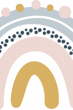 Rainbow With Dots, Baby Boho Design Free Svg File