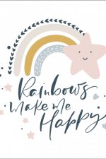 rainbows make me happy, baby boho design free svg file