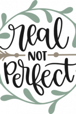 real not perfect, laurel wreath with arrow, motivational free svg file