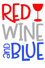 Red Wine And Blue, American 4th July Free Svg File