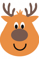 Reindeer Face Head Free Svg File