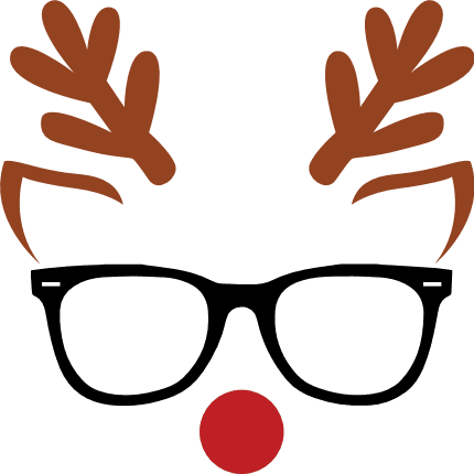 reindeer-face-with-glasses-christmas-free-svg-file-SvgHeart.Com