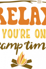 relax you're on camp time, camper free svg file