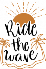 ride the wave, summer, beach free svg file