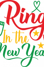 ring in the new year, winter, christmas free svg file